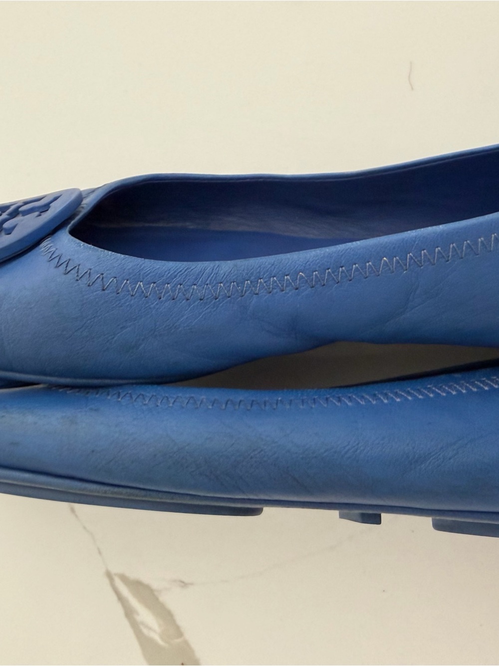 Tory Burch Royal Blue Leather Ballet Flats - Picture 5 of 5